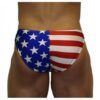 Akieistro® Men’s Professional Bodybuilding Posing Suit - Solid USA Flag - Back View