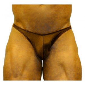 Akieistro® Men’s Professional Bodybuilding Posing Suit - Solid Brown - Front View