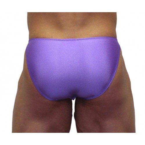 Akieistro® Men’s Professional Bodybuilding Posing Suit - Solid Lilac - Back View