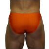 Akieistro® Men’s Professional Bodybuilding Posing Suit - Solid Orange - Back View