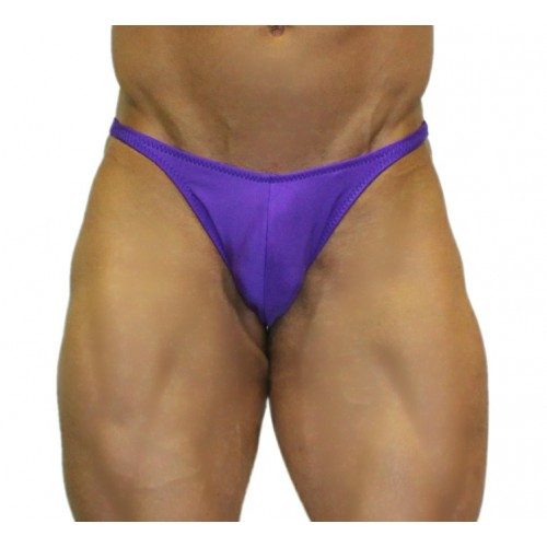 Akieistro® Men’s Professional Bodybuilding Posing Suit - Solid Purple - Front View