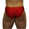 Akieistro® Men’s Professional Bodybuilding Posing Suit - Solid Red - Back View