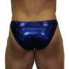 Akieistro® Men’s Professional Bodybuilding Posing Suit - Metallic Navy Hologram - Back View